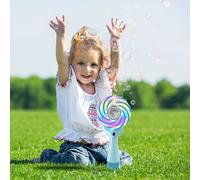 Automatic Bubble Wand,Bubble Blower Maker Wand | Rechargeable Windmill Lollipop Changing Lights Beach Game for Birthday Classroom Carnival Wedding Play Outdoor Easter