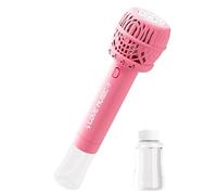 Automatic Bubble Wand - Foam Generator | Outdoor Party Gift Luminous with Liquid | for 3-16 Years | Electric Manual Blower Anti-Leak Multi-Hole 90ml