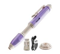 Automatic Bubble Wand Maker | LED Light Pen Shape Foam Maker Blower | Light Up Blow Bubble Wand | for Outdoor Backyard Garden Lawn Pool Park Summer Wedding Party
