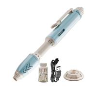 Automatic Bubble Wand Maker | Pen Shape Foam Blower with LED Light | Light Up Blow Bubble Wand | for Outdoor Backyard Garden Lawn Pool Park Summer Wedding Party