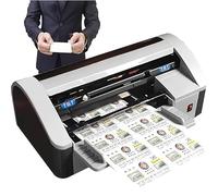 Automatic Business Card Cutting Machine, Adjustable Margin 5-15mm, 350GSM Max, 10 Cards per Sheet, 30+ Cards per Min, Electric Paper Cutter for Office