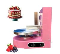 Automatic Cake Icing Machine Decorating, 4 To 12 Inch Frosting, 25 To 320 Rpm Adjustable Speed, Stainless Steel Buttercream Applicator With Turntable And Scraper, Commercial Baking Equipme
