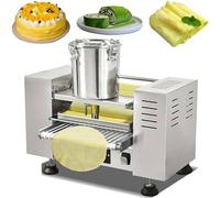 Automatic Cake Layer Machine, 2200W Crepe Maker with Conveyor Belt, Adjustable Speed & Temperature, Makes 6 or 8 Inch Mille Crepes, Compact Design