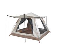 Automatic Camping Tent, 3-8 Person Rainproof UV Resistant Pop Up Instant Tent with Ground Spikes, Windproof Dome Tent for Outdoor Picnic, BBQ (Beige, 5-8 person 240 x 240cm)