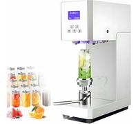 Automatic Can Sealer Machine, 370W Can Seamer Press Tin Can Sealing Machine, Height Adjustable for 52-58mm Caliber Tin & PET Cans