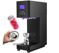 Automatic Can Sealer Machine - Electric Commercial Tin Cup Sealer for Aluminum/Plastic Cans - 5.5 cm Caliber, 4.53"-6.69" Height, for Home, Cafe, Restaurant & Beverage Stores Black