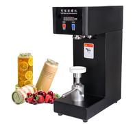 Automatic Can Sealing Machine,180W Electric Cup Sealer Machine with Counter & LCD Display,Tin Can Seaming Closing Capping Machine,Fruit Juice/Beer Can Sealer,White-220V