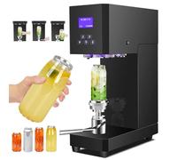 Automatic Can Sealing Machine, 370W Commercial Benchtop Can Seamer with Intelligent Panel & Counting, Electric Can Cup Sealer for (5.5cm Dia & 11.5-17cm Height) Pop Cans Sealing,Black