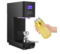 Automatic Can Sealing Machine,370W Electric Cup Sealer Machine with Counter & LED Display, 5.5cm Dia & 11.5-17cm Height Can Seaming Closing Capping Machine,Black