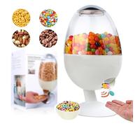 Automatic Candy Dispenser Machine for Desk, Countertop & Office, M&M, Jelly Bean Dispenser White