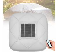 Automatic Car Cover with Solar Charging, Remote Control, Full Exterior Protection, Retractable Electric, Windproof Rope & Elastic Straps for SUVs - White 2XL