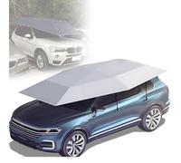 Automatic Car Umbrella Sun Shade Cover Remote Control, Foldable Car Roof Top Umbrella Tent Sunshade Protection Windproof Oxford Cloth for all types of cars silvergray-4.2m