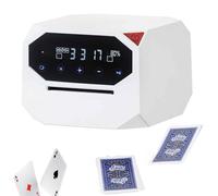 Automatic Card Dealer, 180°, 360° Rotating Dealing Machine, Quiet Rechargeable Card Shuffler for 8 Players, Electric Shuffling and Dealing Machine for Poker, Blackjack, Texas Holdem(White)