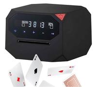 Automatic Card Dealer, 360 °/180° Rotating Card Dealing Machine, USB Rechargeable Card Dealer for 8 Player Support, Can Hold Up To 2 Decks Of Cards for Poker,Texas Hold'em, Blackjack, UNO(Black)