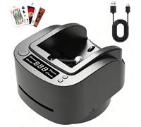 Automatic Card Dealer for 2 Decks, 4 Dealing Modes Electronic Card Dealing Machine with 360° Rotating Base, Type-C Rechargeable Poker Dispenser for Blackjack & Casino