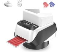 Automatic Card Dealer Machine, 360° Rotating, Rechargeable for 4 Decks, Smart Poker Distribution for Texas Hold'em, Blackjack and Card Games