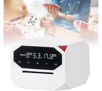 Automatic Card Dealer Machine, Electric Card Dealing Machine for 1-2 Decks, 180° 360° Rotating Support 8 Players, Customizable Dealing Settings for Poker, UNO, Blackjack Texas Holdem (White)