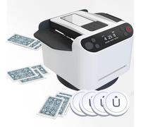 Automatic Card Dealer & Shuffler Machine 2-in-1 360° Rotating Smart Card Dealing Machine Universal Casino Playing Card Table Accessories For Poker Uno Blackjack Texas Hold'em Black