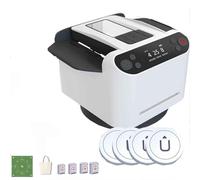 Automatic Card Dealer & Shuffler Machine,360° Rotating Smart Card Dealing Machines with 4 Wireless Buttons,Rechargeable Electric Poker Dealer Machine,for Poker, UNO, Blackjack, Texas Hold'em(White)