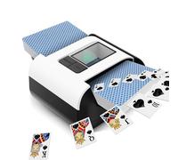 Automatic Card Shuffler 1-2 Deck,2000Mah Rechargeable Card Electric Shuffler,Intelligent Sensing Poker Shuffler Machine, for UNO Blackjack Texas Hold'em Family Party Travel Card Games