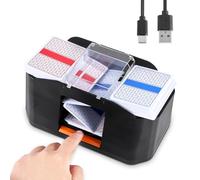 Automatic Card Shuffler, 1/2 Decks Battery Operated Card Shuffler 2000mAh Rechargeable Low Noise Electric Shuffling Machine for Playing Cards, Texas Hold'em, Poker, Home Card Games, Blackjack
