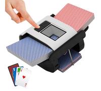 Automatic Card Shuffler, 1-2 Decks, Manual and Auto Modes, Rechargeable 2000mAh Battery, Low Noise for Poker, UNO, Blackjack, Skip-Bo, Phase 10, Texas Hold'em, Belote