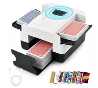 Automatic Card Shuffler 1 to 2 Decks, Playing Card Mixer, 2000 mAh Rechargeable Battery, Automatic Card Shuffler, Card Shuffler for Uno Poker Blackjack Texas Hold'em