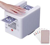 Automatic Card Shuffler - 4 Deck Electronic Dealer Machine for Blackjack and Poker, 360° Rotating Casino Game Accessory