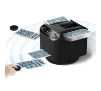 Automatic Card Shuffler and Dealer, 360° Rotating Card Dealing Machine with 4 Wireless Dealer Buttons for UNO, Blackjack, Texas Hold'em