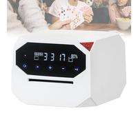 Automatic Card Shuffler and Dealer,360° Rotating Electric Poker Dealer, 2-12 Players Card Dealer, for UNO, Poker, Texas Hold'em white