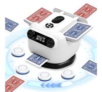 Automatic Card shuffler and dealer machine 2-in-1, rechargeable card dealer machine, automatic card shuffler with 360° rotation, for games such as UNO, blackjack and Texas Hold'em
