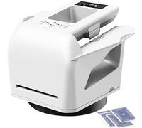 Automatic Card Shuffler and Dealer Machine - 360° Rotating, Rechargeable with OLED Display for Card Games like UNO, Blackjack, and Texas Hold'em
