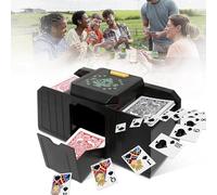 Automatic Card Shuffler Card Shuffler Machine2 Power Supply Method One-press OperationShuffle Size 9.7x6.5cm Low Noise Electric Shuffling Machine for Poker Uno Blackjack Texas Hold'em