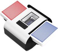 Automatic Card Shuffler,Electric Card Shuffler for 1-2 Decks,One-Touch AUTO & Manual Mode,Rechargeable Portable Card Shuffler Machine,Ideal for Poker, UNO, Blackjack, Texas Hold'em