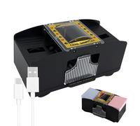 Automatic Card Shuffler Machine, 1/2 Deck Electric Card Shuffling Device with USB & Battery Power, Fast Shuffle for Poker, Blackjack, Bridge, Texas Hold'em Portable Card Shuffler