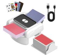 Automatic Card Shuffler Machine 2 Deck, One-Touch Auto/Manual Mode, Low-Noise Design Suitable for Games Such As Poker, Uno, Kip-Bo, Phase 10, Etc