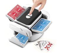 Automatic Card Shuffler Machine 2 Deck, Portable and Low Noise Playing Cards Shuffling Machine with Rechargeable, Electric Card Shuffler for Casino Poker, UNO, Blackjack, Skip-Bo, Phase 10