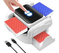 Automatic Card Shuffler Machine for 1-2 Decks, One-Press AUTO & Manual Mode, Rechargeable & Electric Poker Cards Shuffling Machine for Poker, UNO, Blackjack, Skip-Bo, Phase 10, Party Card Games