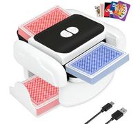 Automatic Card Shuffler Machine for 1-2 Decks, Rechargeable Electric Card Shuffler with One-Press AUTO & Manual Mode, Portable Playing Card Shuffler for Poker, UNO, Skip-Bo, Phase 10 & Party Games