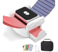 Automatic Card Shuffler Machine With Bag: Rechargeable Playing Cards Shuffling Machine 2 Deck, One-Press AUTO & Manual Mode, USB-C Poker Shuffler for UNO, Phase 10, Skip-Bo,Party Card Games