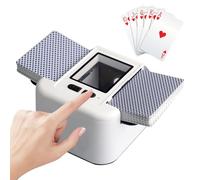 Automatic Card Shuffler, Mute Card Shuffler, Rechargeable, 2000 Ah, One-Touch Start and Auto-Stop Card Games for Family Reunions, Texas Hold'em, Poker, Family Card Games