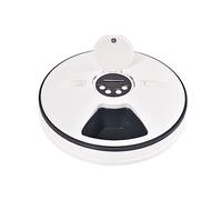 Automatic Cat and Dog Feeder, Timer-Controlled Auto Food Dispenser with Sound Reminder, 6 Meal Portion Control for Pets, Battery Operated