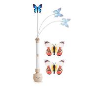 Automatic Cat Butterfly Toy, Rechargeable Rotating Teaser with Suction Base | Automatic and Handheld Play Modes with Rotating Butterfly Motion, Flexible Steel Wand and Suction Base for Indoor Exercise