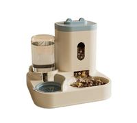 Automatic Cat Dog Feeder with Water Fountain Large Capacity Elevated Bowl Anti-Tip Design for Pets Drinker(Blue)