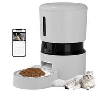 Automatic Cat Feeder - 1080P HD Camera, Night Vision, 4L Capacity, APP Control, WiFi Enabled, Motion & Sound Alerts - Ideal for Dogs and Cats