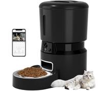 Automatic Cat Feeder - 1080P HD Camera, Night Vision, 4L Capacity, APP Control, WiFi Enabled, Motion & Sound Alerts - Ideal for Dogs and Cats