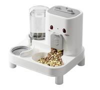 Automatic Cat Feeder - 2 in 1 Pet Dispenser with Built-in Drinker | Universal Food and Water Container Suitable for Cats | Raised Design Protects the Cervical Spine of the Pet
