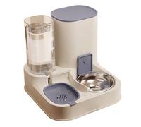 Automatic Cat Feeder 2 In 1 Stainless Steel & PP Automatic Cat Feeder and Water Large Capacity Dispenser Detachable Food Dispenser for Small Dogs and Cats Blue Food