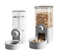 Automatic Cat Feeder 2Pcs Cat Water Dispenser and Food Dispenser Suspended Automatic Pet Feeders Hanging Rabbit Feeder for Guinea Pig Ferret Cage Accessories