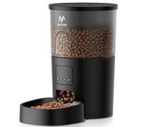 Automatic Cat Feeder: 3L Dry Pet Food Dispenser Timed Programmable Control Dual Power Anti-Clogging Design 10 Meals Per Day Slow Feeder for Cats and Puppies,Black